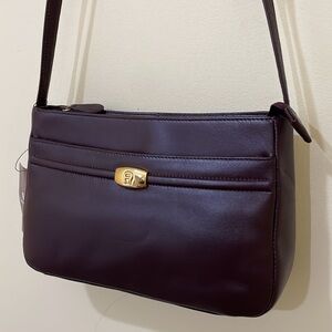 Etienne Aigner Burgundy Leather Crossbody